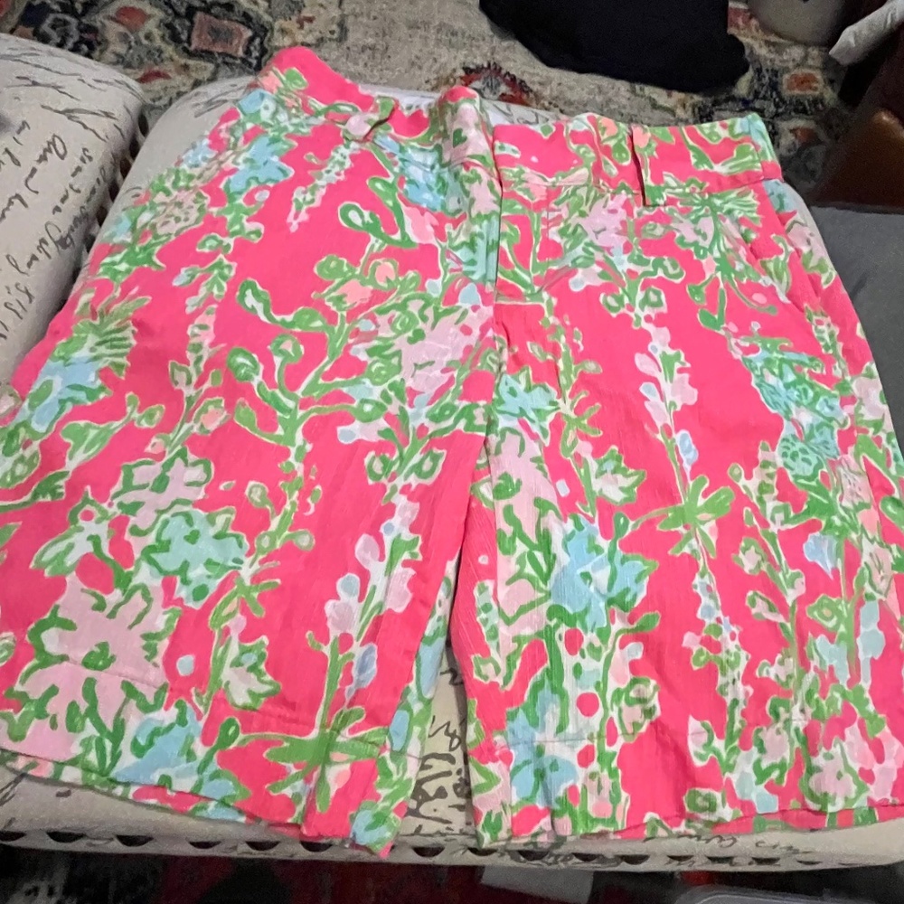 Lilly Pulitzer The Chipper Shorts, Pink Print, Size 2,